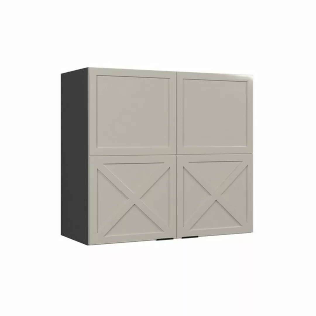 Vicco Glashängeschrank Fame-Line, GrauBeige/Anthrazit, 80 cm günstig online kaufen