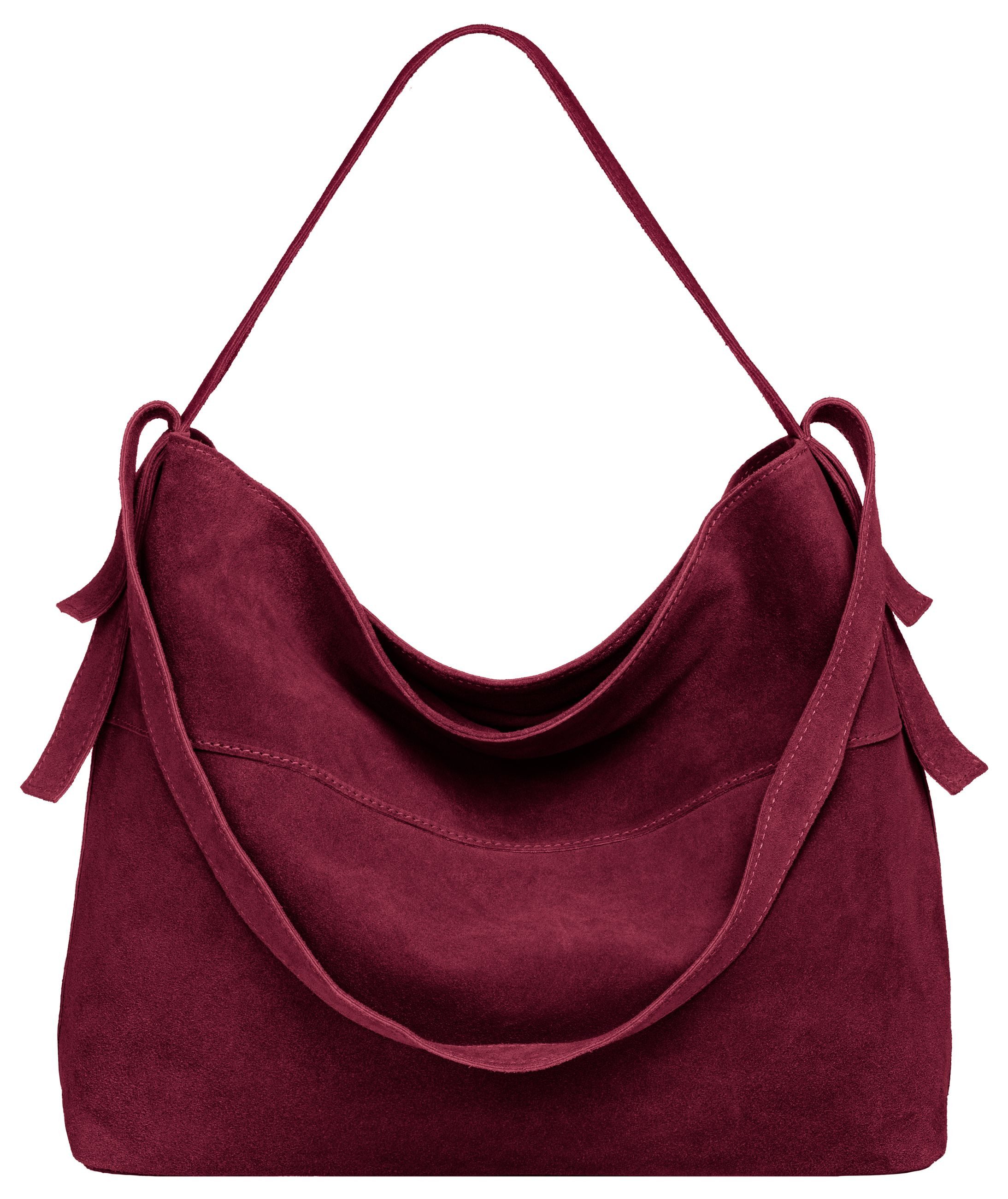 Caspar Schultertasche große Vintage Damen Leder günstig online kaufen
