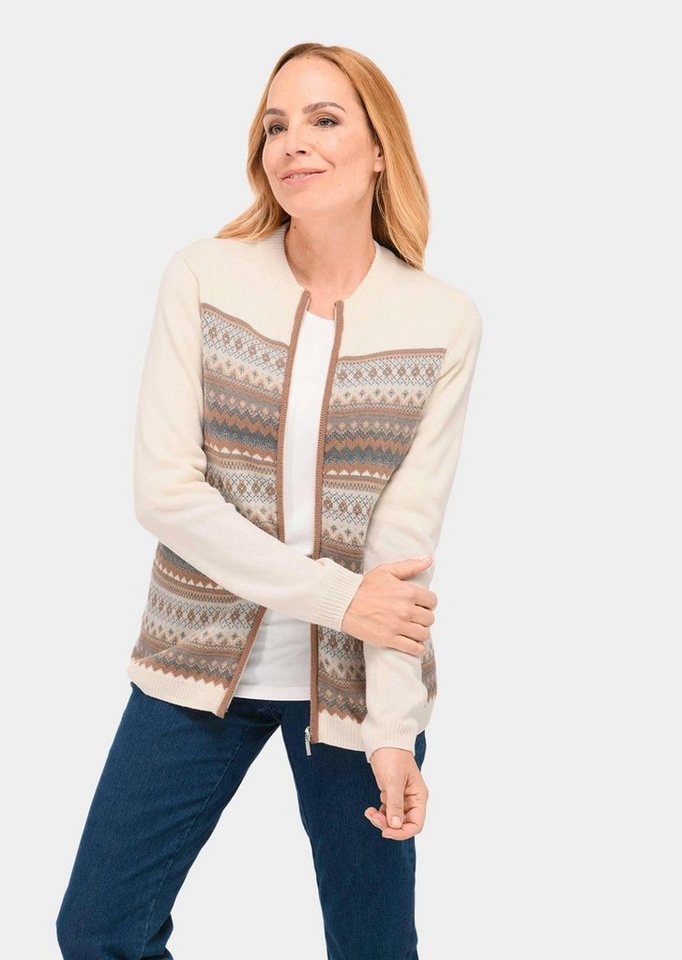 GOLDNER Strickjacke Norwegerstrickjacke mit wärmender Schurwolle günstig online kaufen