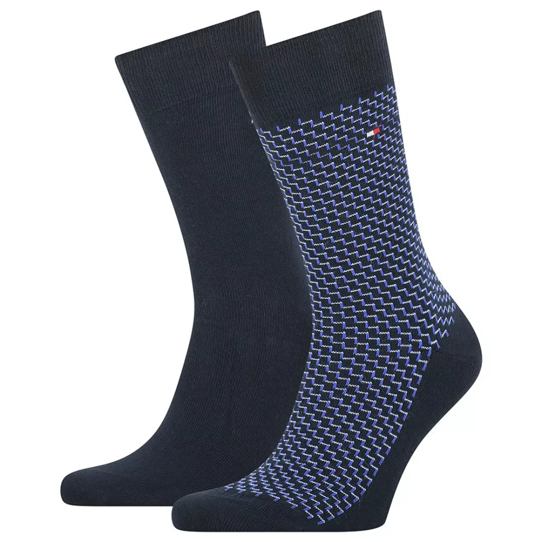 Tommy Hilfiger Seasonal Graphic Socken 2 Paare EU 43-46 Navy günstig online kaufen