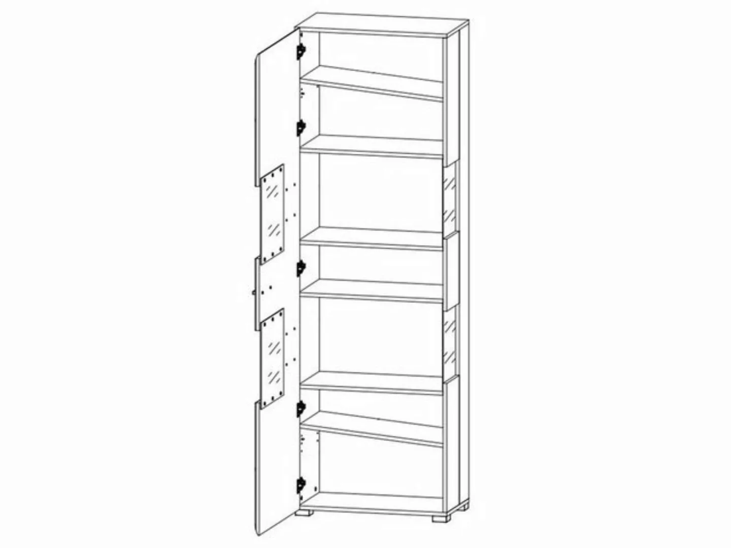 Innostyle Vitrine 65 x 205 x 37 cm (B/H/T) günstig online kaufen