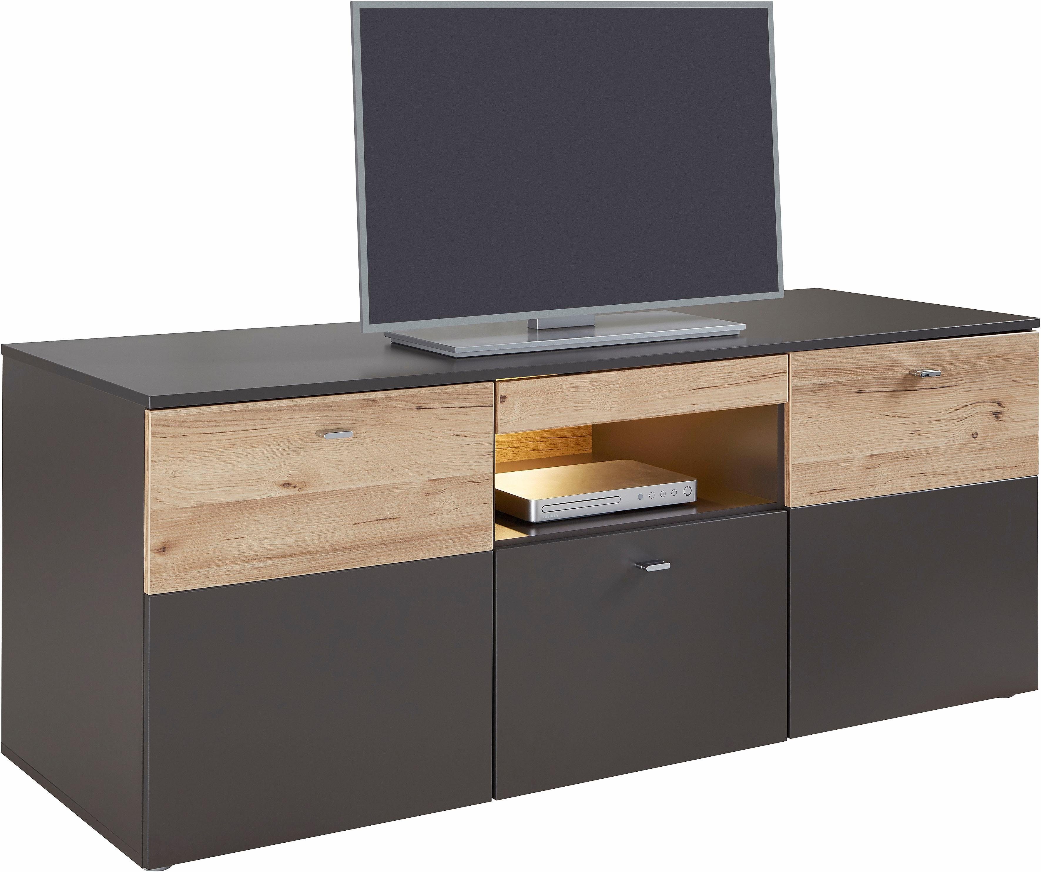 FORTE Lowboard "Como", TV-Board, LED Beleuchtung, Soft Close, Stauraum, 149 günstig online kaufen
