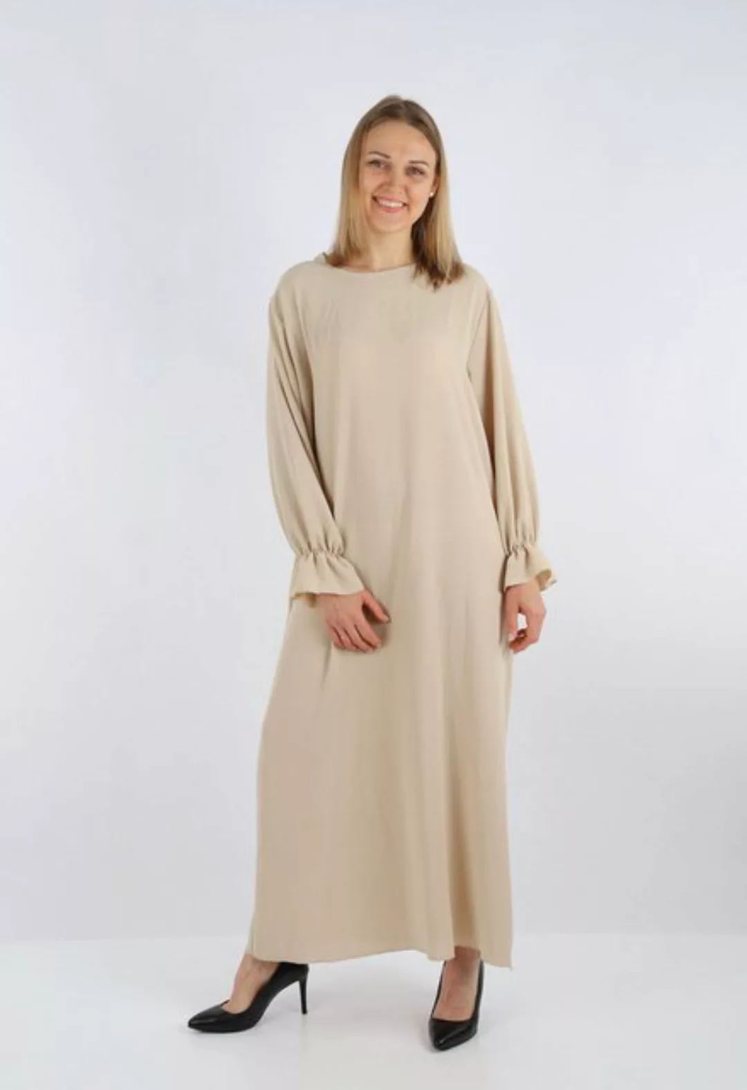 HELLO MISS Sommerkleid Elegantes Langarm Abaya Kleid aus Jazz Stoff Sommerk günstig online kaufen