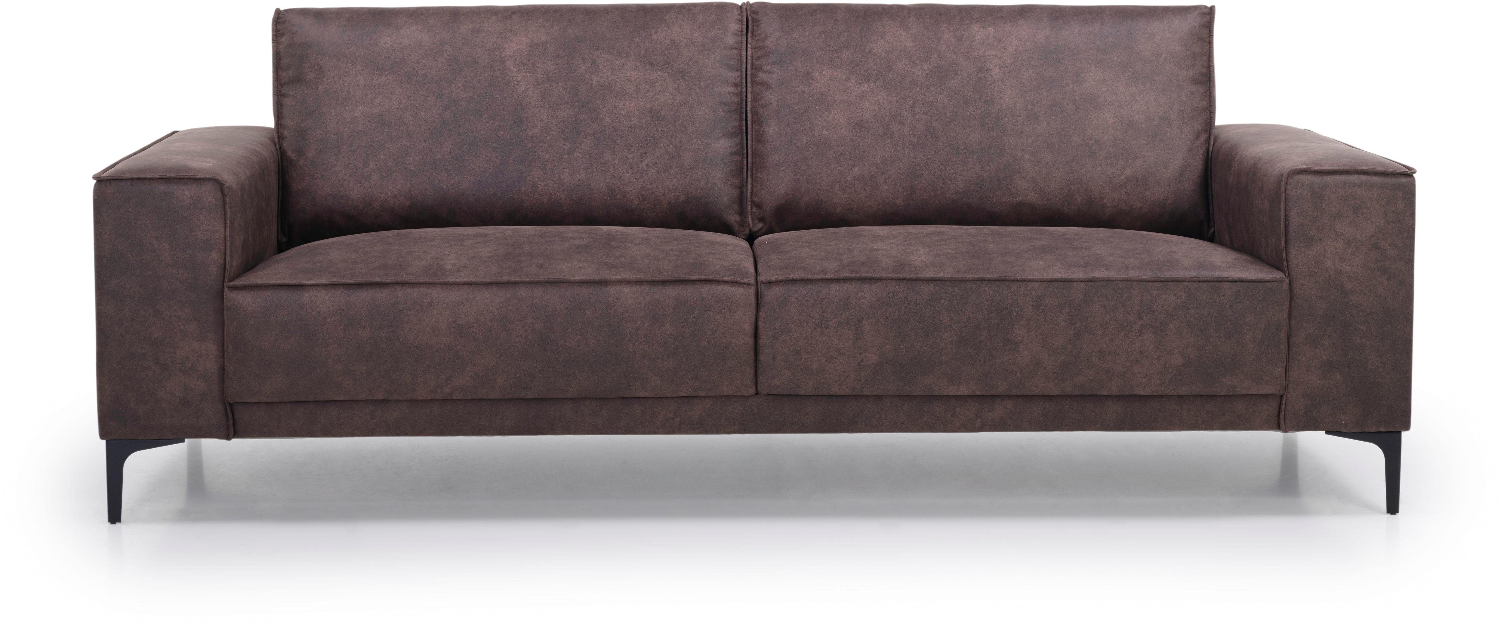 Places of Style 3-Sitzer "3er Sofa Oland, Struktur, Flachgewebe, Luxus-Micr günstig online kaufen