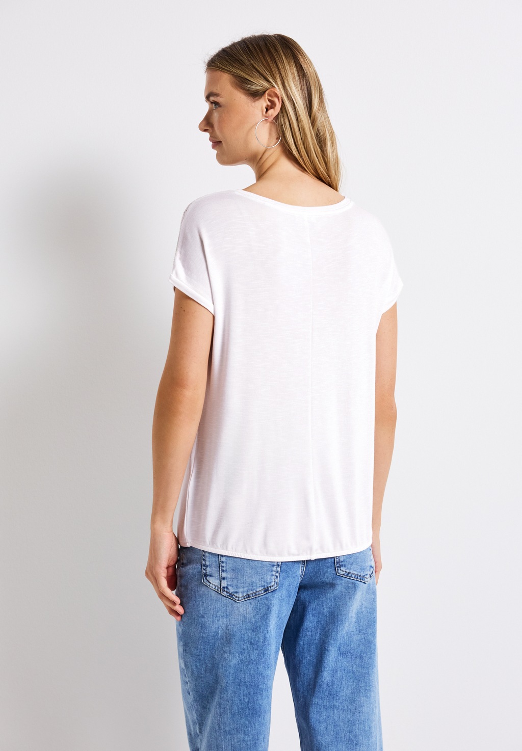 STREET ONE T-Shirt, aus elastischem Materialmix günstig online kaufen