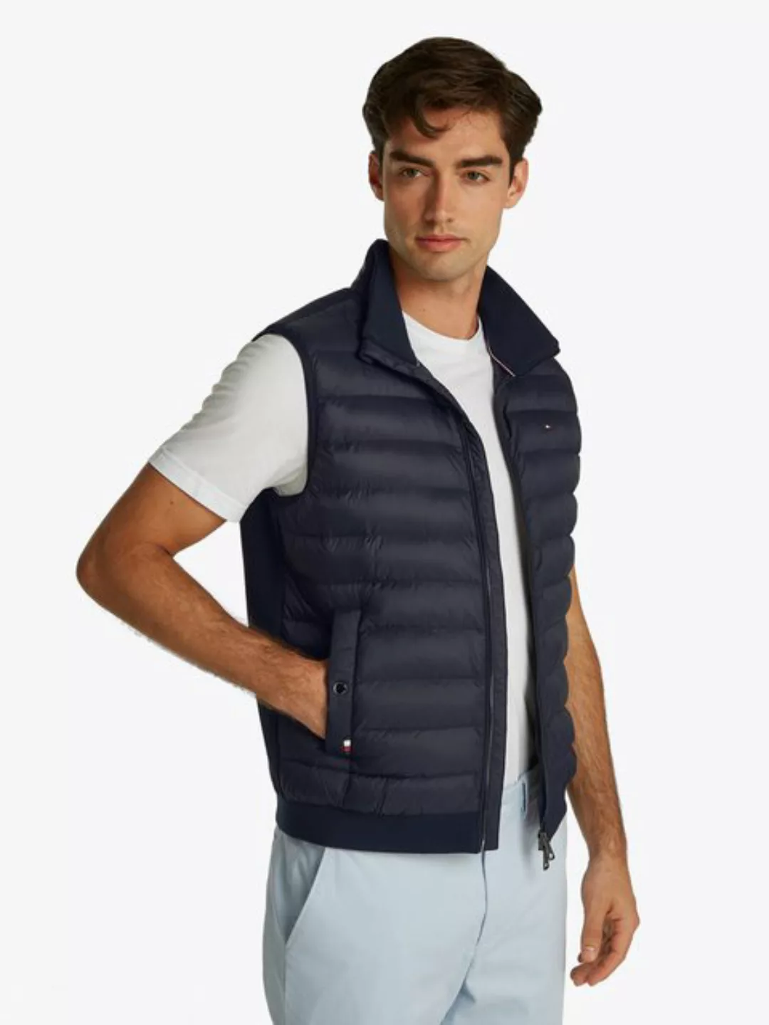 Tommy Hilfiger Steppweste MIX MEDIA VEST Rückenteil ungesteppt günstig online kaufen