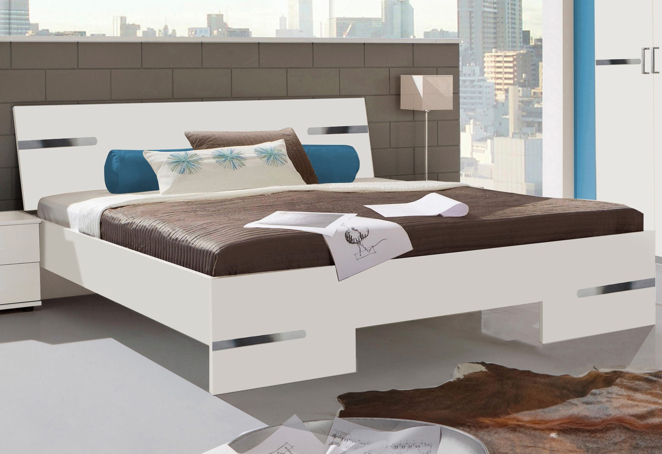 Wimex Futonbett "Anna, Bett Made in Germany", mit chromfarbenen Details im günstig online kaufen