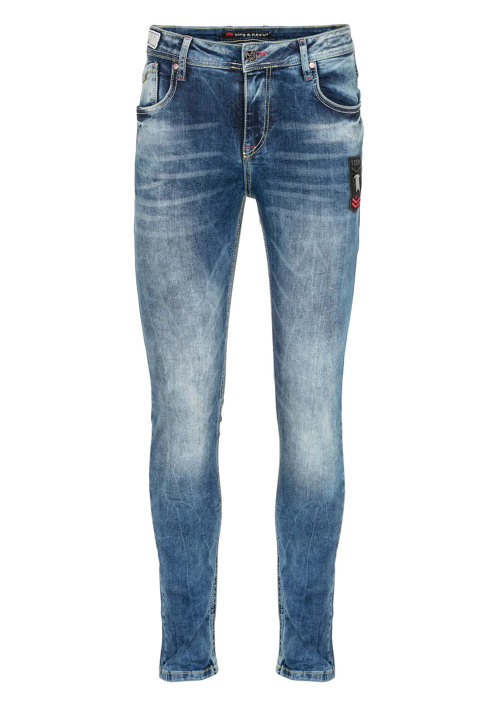 Cipo & Baxx Slim-fit-Jeans, mit modischen Kontrastnähten in Slim Fit günstig online kaufen