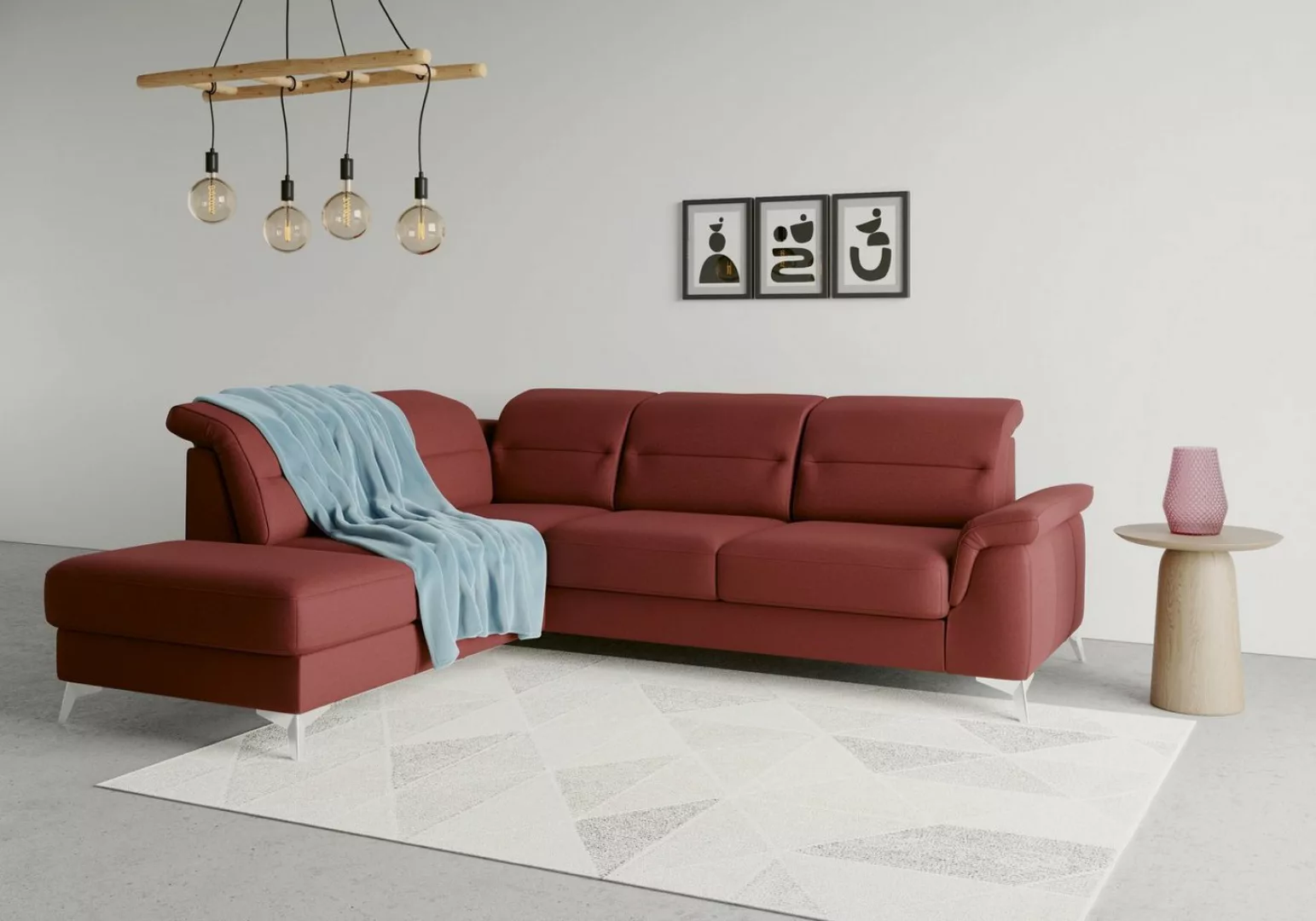 sit&more Ecksofa Sinatra L-Form, mit Ottomane, optional mit Kopfteilverstel günstig online kaufen