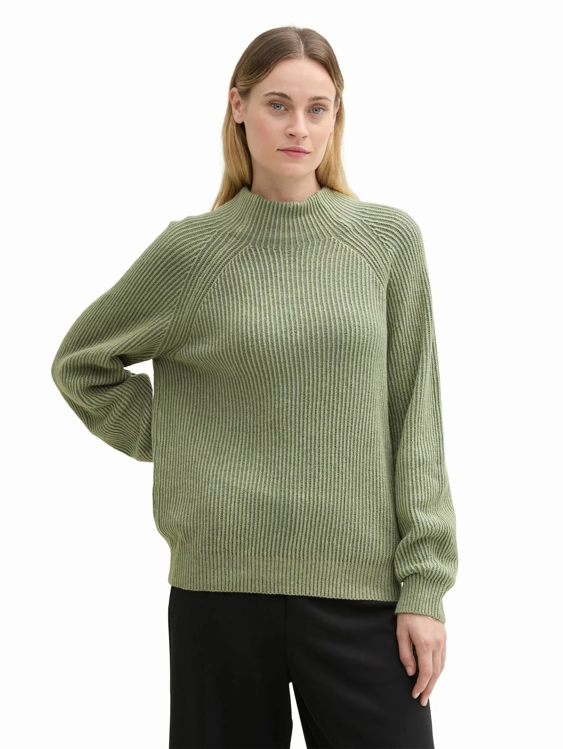 Tom Tailor Damen Pullover KNIT PLATED RIB - Reguler Fit günstig online kaufen