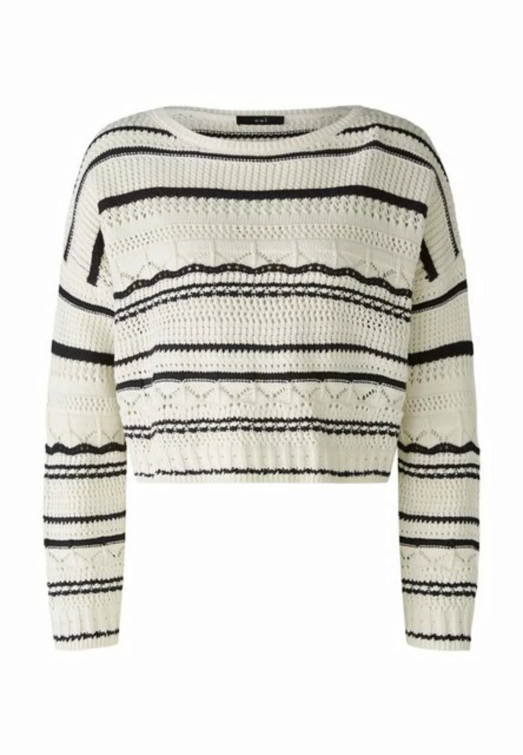 Oui Rundhalspullover Pullover reine Baumwolle günstig online kaufen