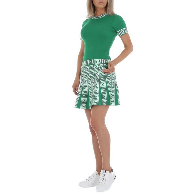 Ital-Design A-Linien-Kleid Damen Freizeit Ornamente Stretch Zweiteiler in G günstig online kaufen