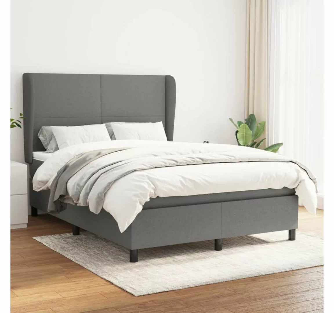 vidaXL Boxspringbett Bett Boxspringbett mit Matratze & Topper Stoff verschi günstig online kaufen