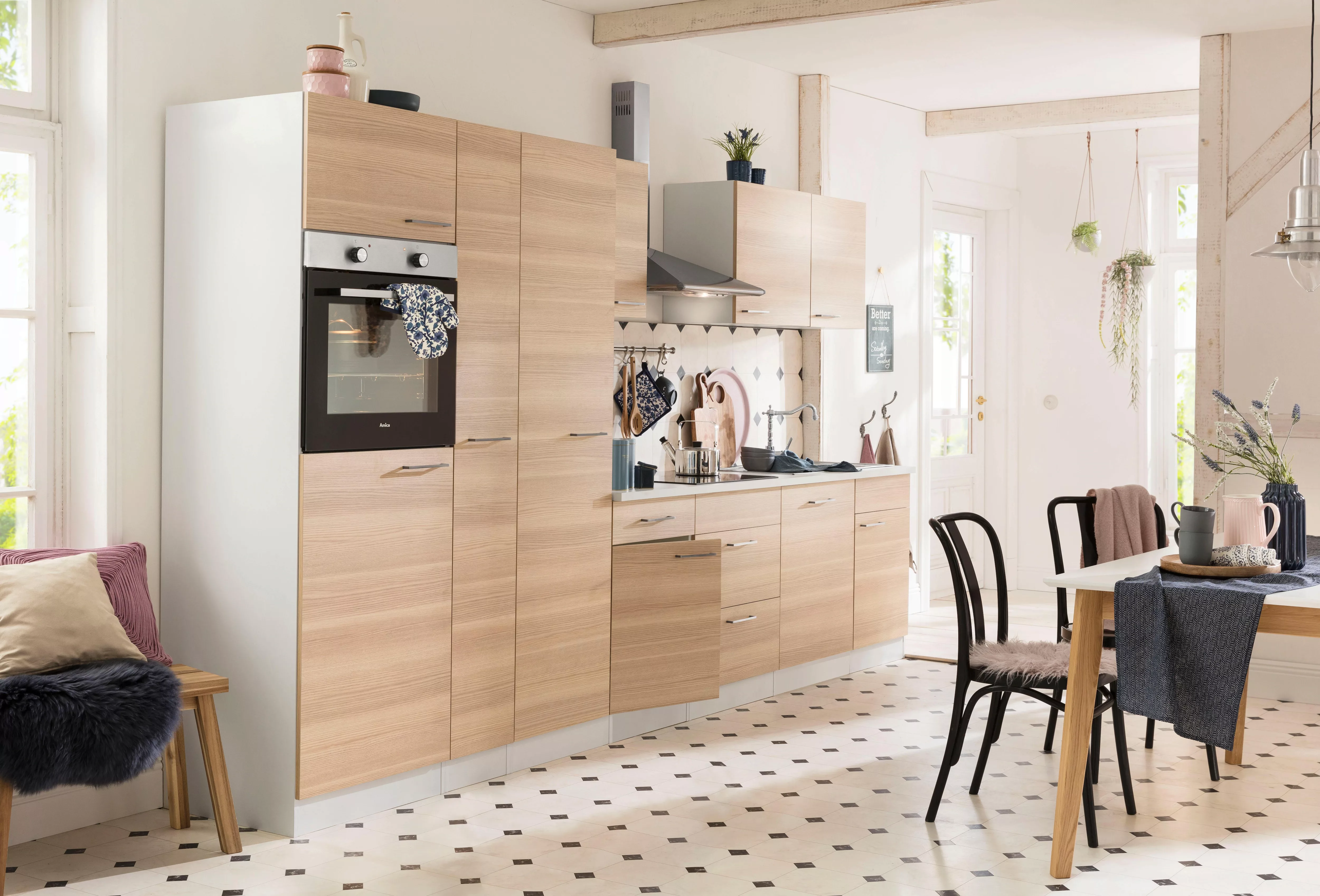wiho Küchen Küchenzeile "Zell", mit E-Geräten, Breite 360 cm günstig online kaufen