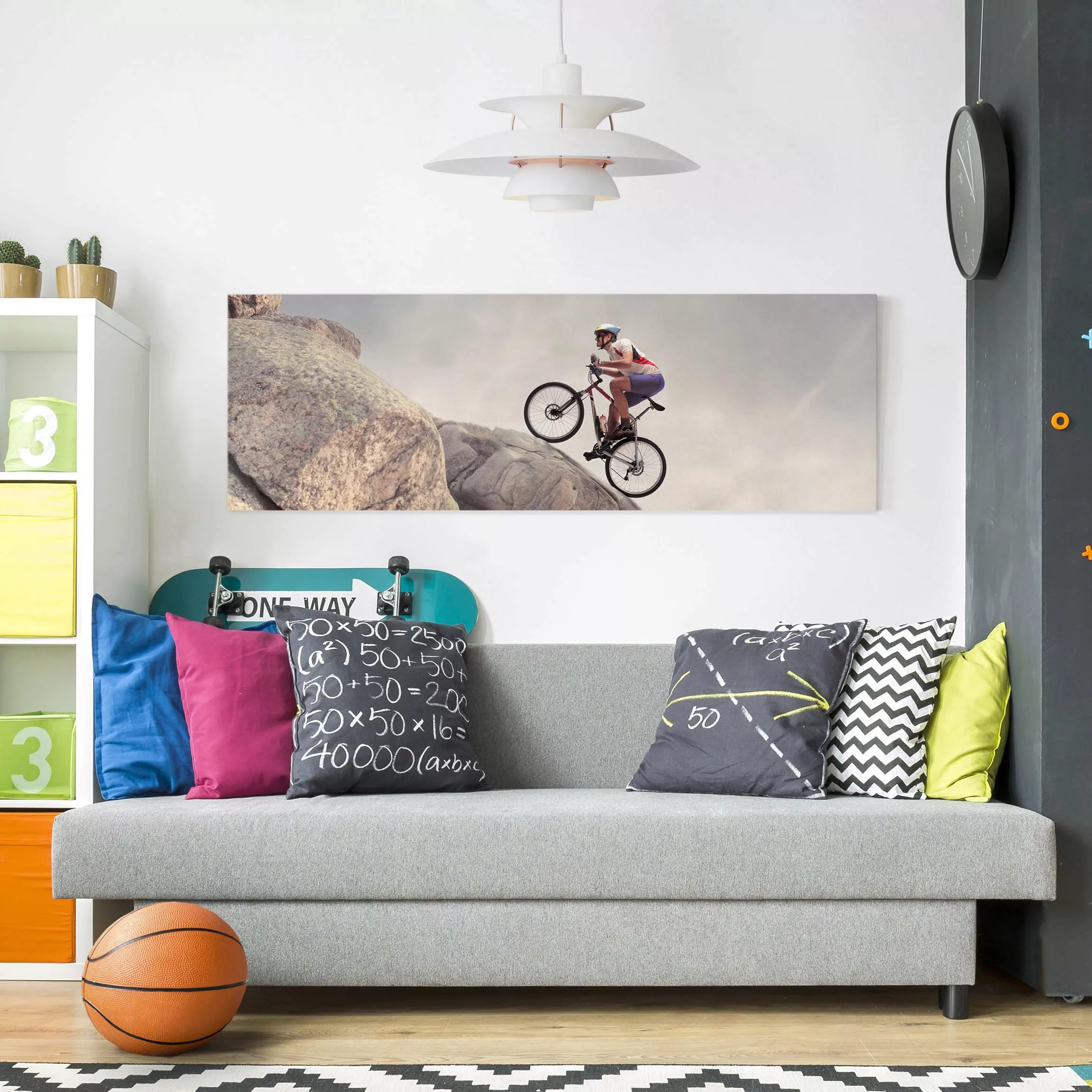 Leinwandbild Sport - Panorama Riding up that hill günstig online kaufen