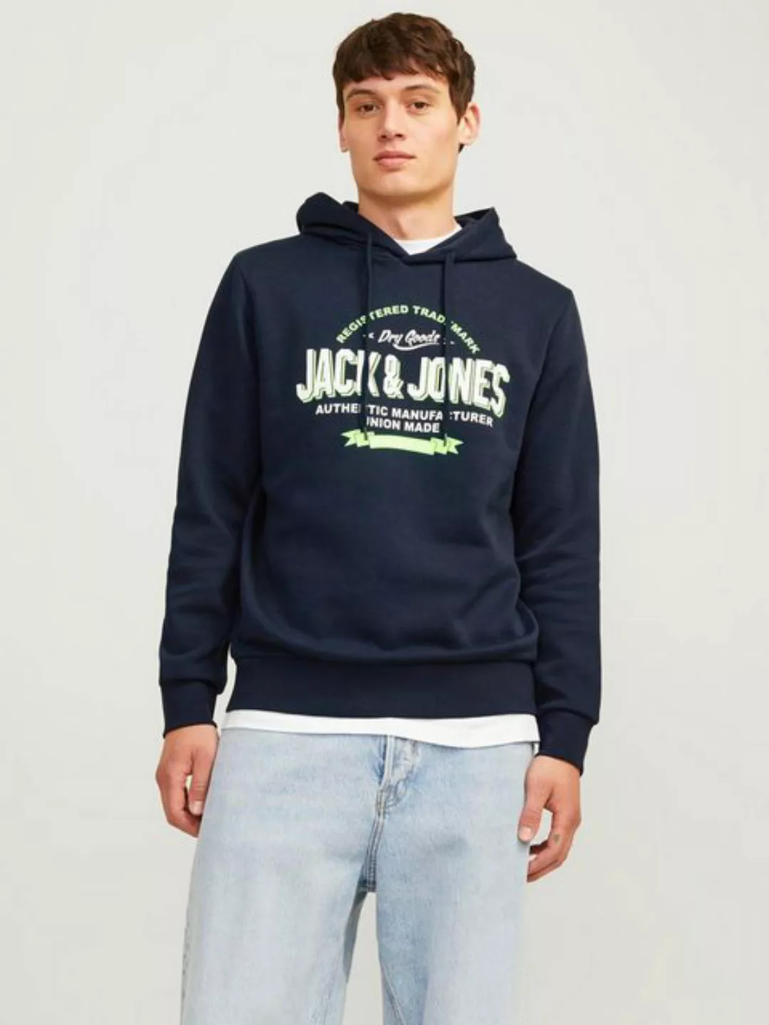 Jack & Jones Sweatshirt JJELOGO SWEAT HOOD 2 COL 24/25 NOOS günstig online kaufen