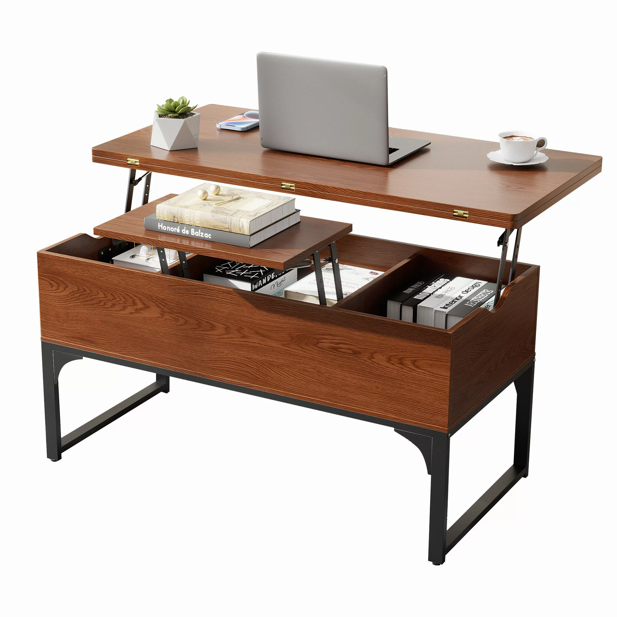 TWSOUL Couchtisch Couchtisch, höhenverstellbar, Mit Stauraum, günstig online kaufen