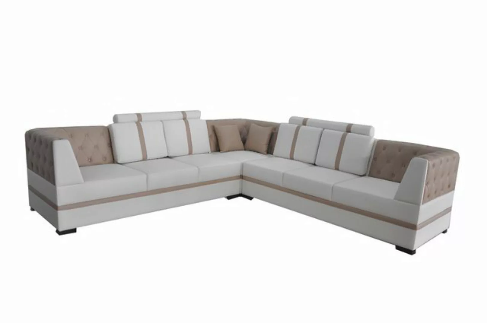 Xlmoebel Sofa Leder-Sofa Eck-Couch Modernes Design Wohnlandschaft A1128 II günstig online kaufen