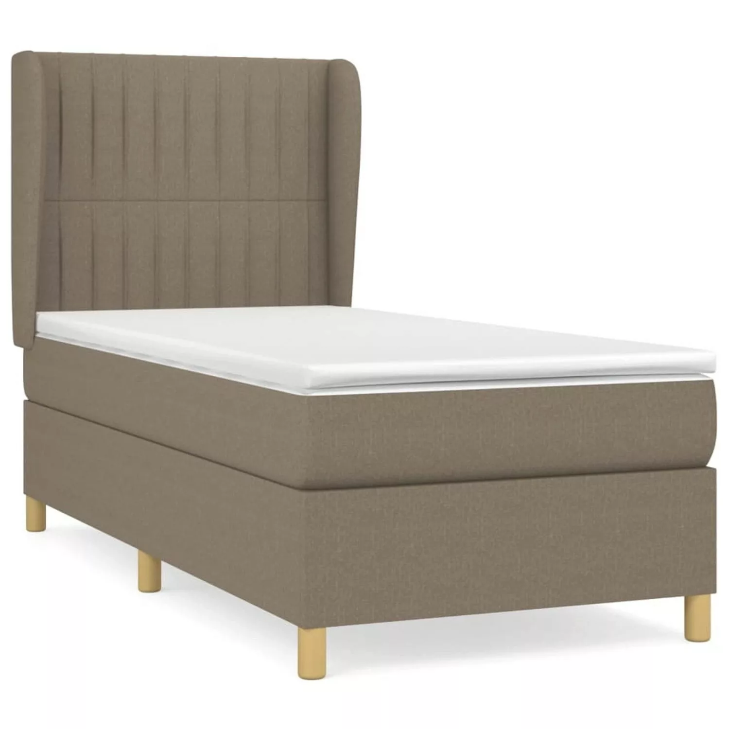 vidaXL Boxspringbett mit Matratze Taupe 80x200 cm Stoff1372646 günstig online kaufen