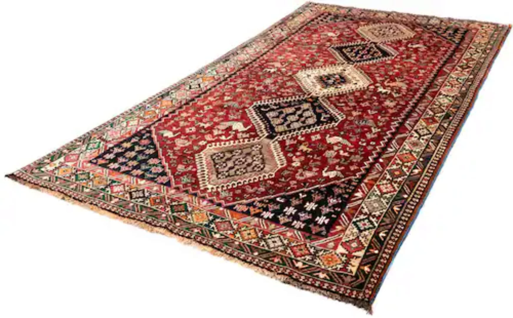 morgenland Wollteppich »Shiraz Medaillon 258 x 163 cm«, rechteckig, Unikat günstig online kaufen