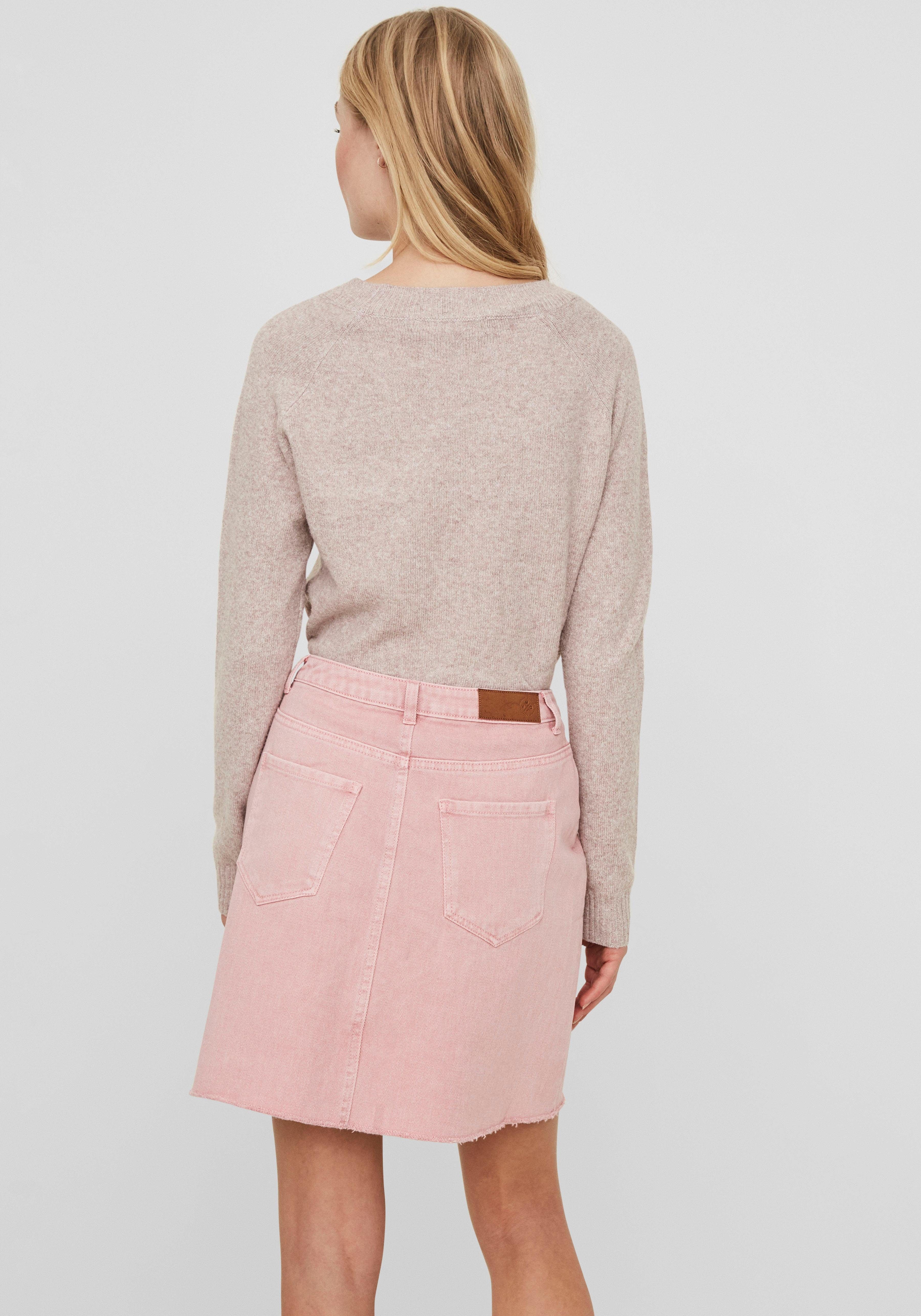 Vero Moda Rundhalspullover VMDOFFY in melierter günstig online kaufen