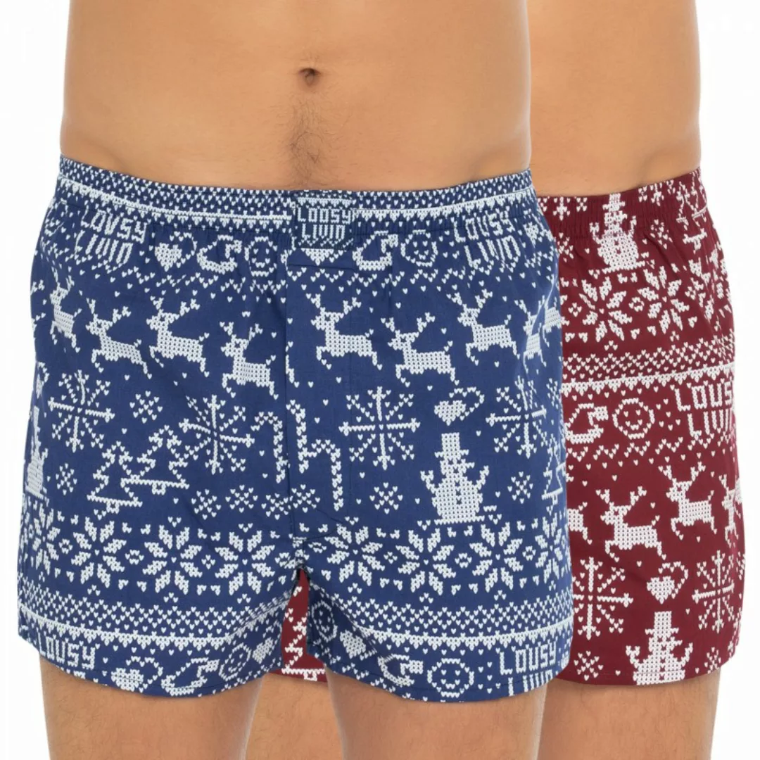 Lousy Livin Boxershorts "2Pack Scandi", Boxershorts mit buntem Design günstig online kaufen