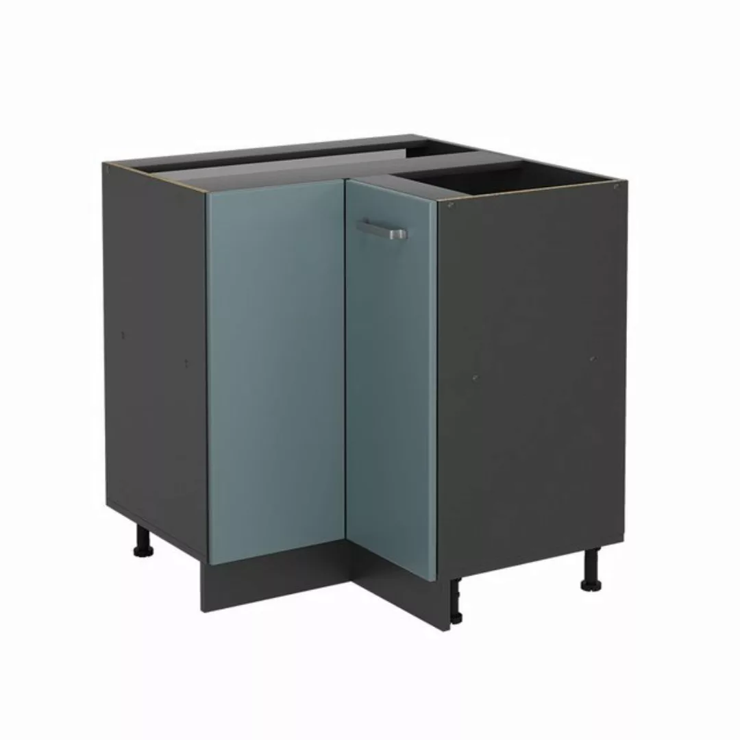 Vicco Eckunterschrank R-Line, Blau-Grau/Anthrazit, 75.6 cm AP Marmor günstig online kaufen