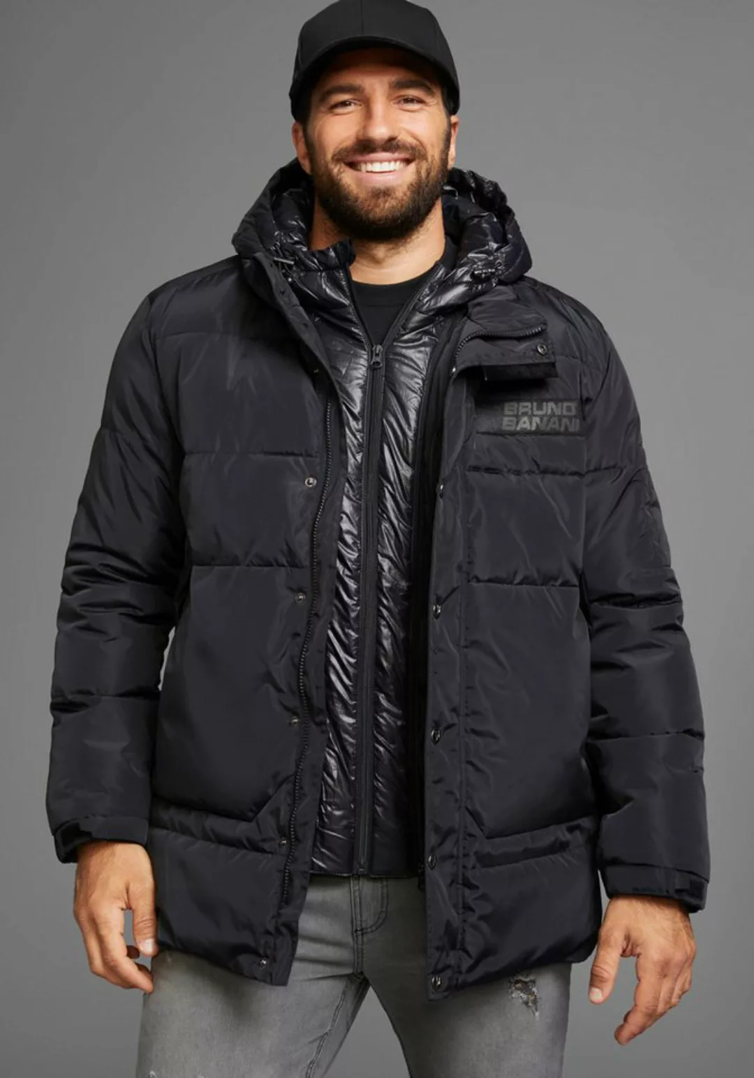 Bruno Banani Winterjacke wärmendes Material, hochschließender Kragen, verst günstig online kaufen