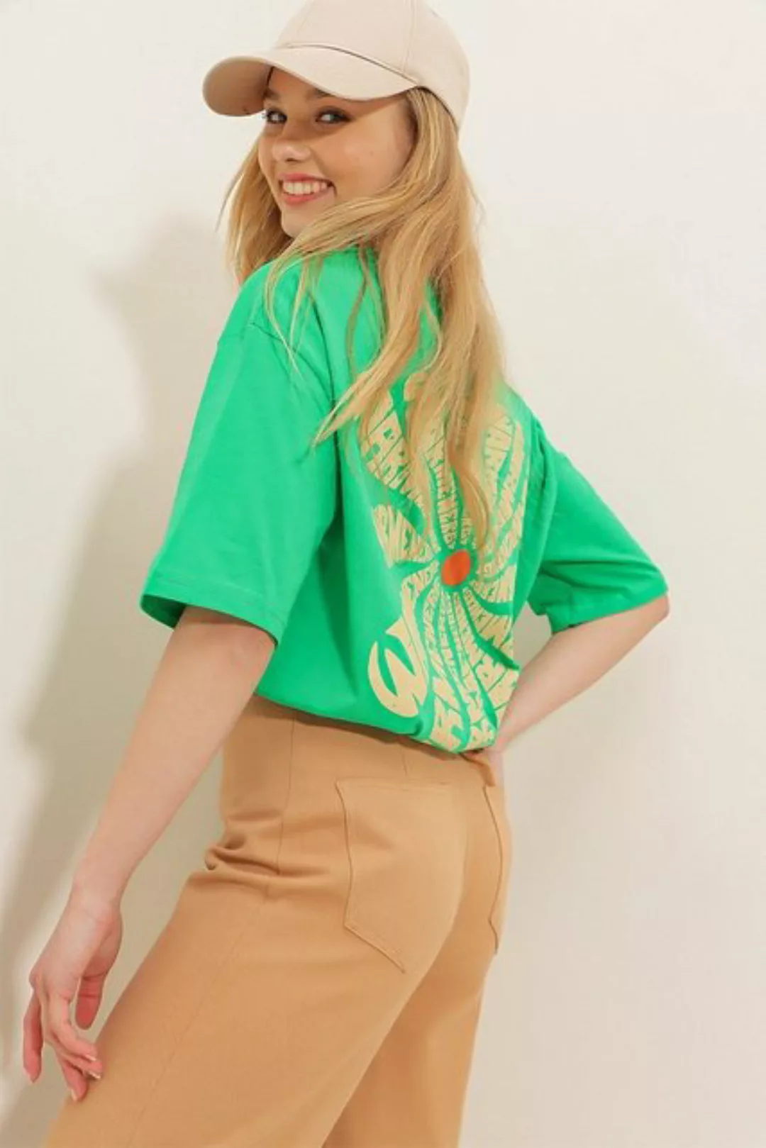 Jumeon T-Shirt ALCBLV, Grün, Größe 42 damen, 100% BAUMWOLLE günstig online kaufen