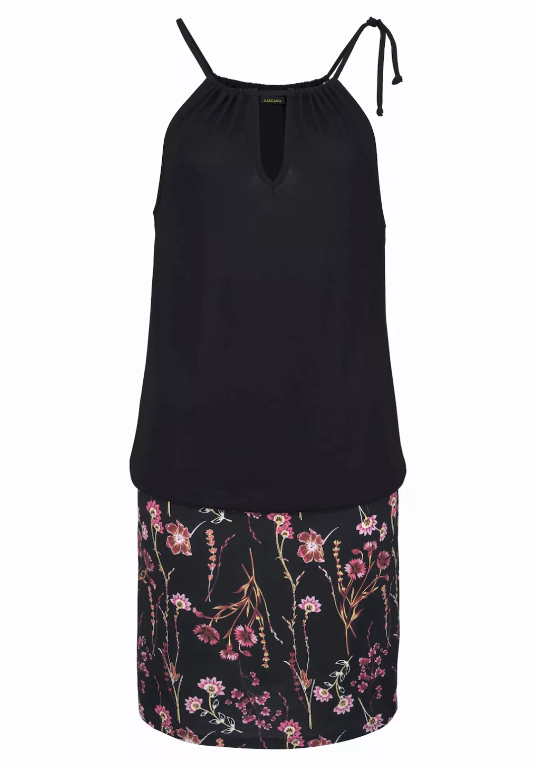 LASCANA Strandkleid mit bedrucktem Rockteil, kurzes Sommerkleid günstig online kaufen