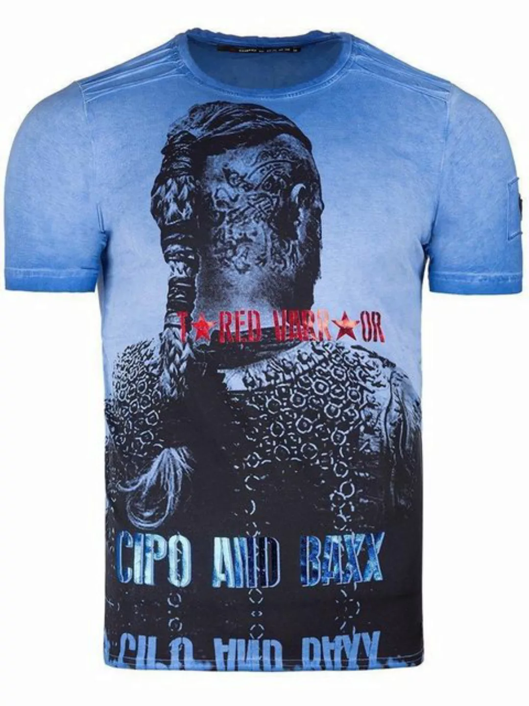 Cipo & Baxx Print-Shirt Auffälliges Kurzarm Shirt BA-CT412 (1-tlg) mit Wiki günstig online kaufen