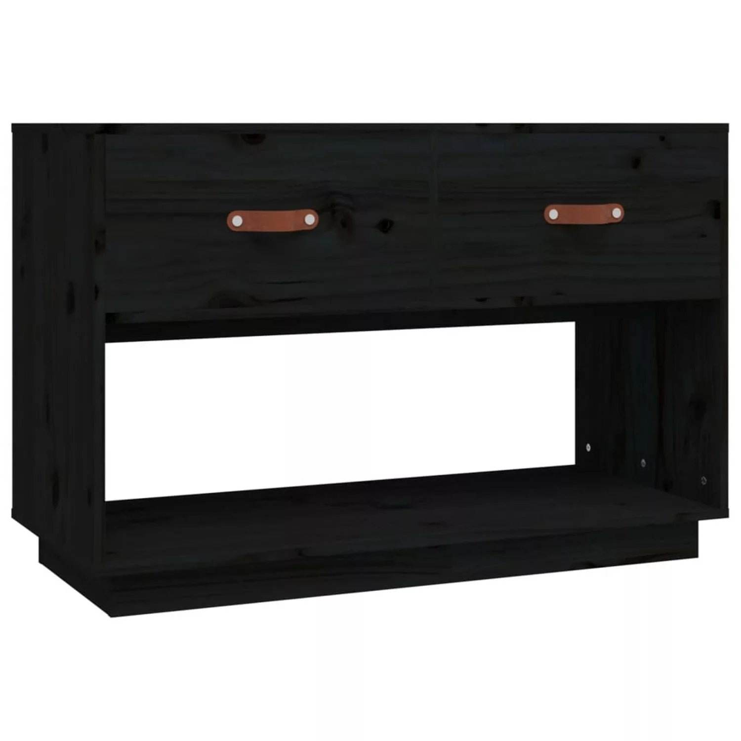 Vidaxl Tv-schrank Schwarz 90x40x60 Cm Massivholz Kiefer günstig online kaufen