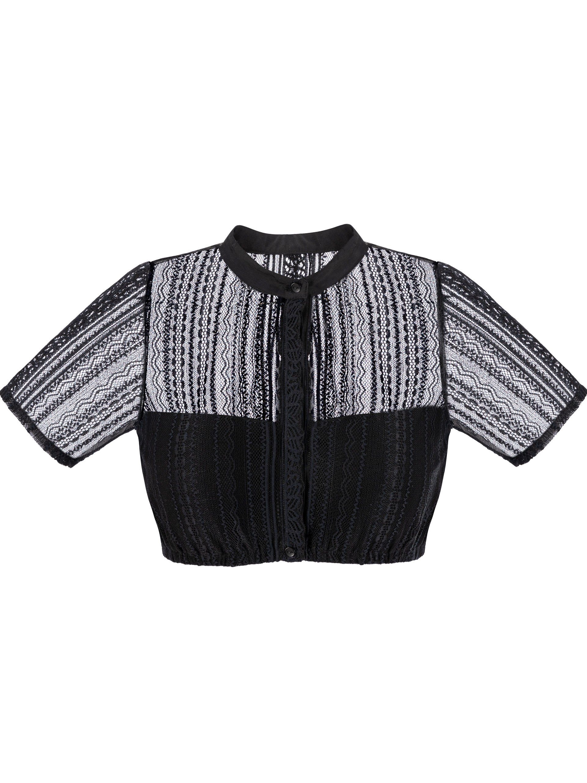 FUCHS Dirndlbluse Dirndlbluse Augusta schwarz (1-tlg) günstig online kaufen