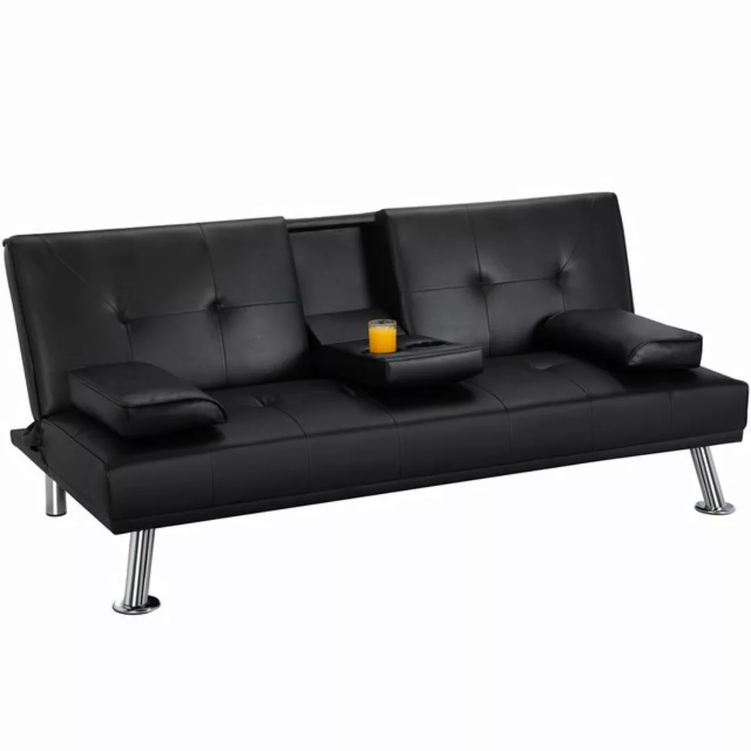 Yaheetech Schlafsofa Bettsofa Couch mit Tassenhalter Gästebett 167 x 81,5 x günstig online kaufen