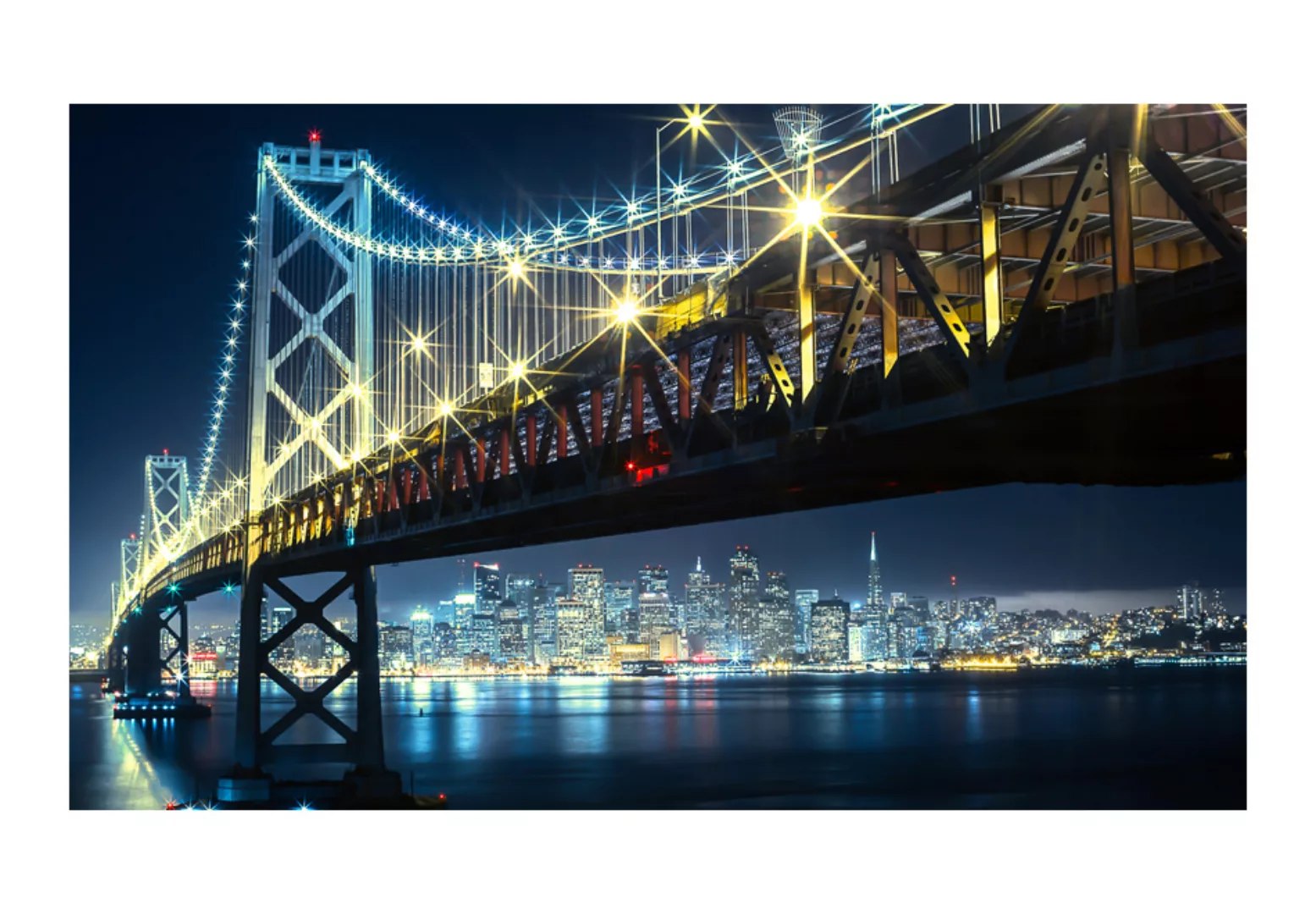 Fototapete - Bay Bridge At Night günstig online kaufen