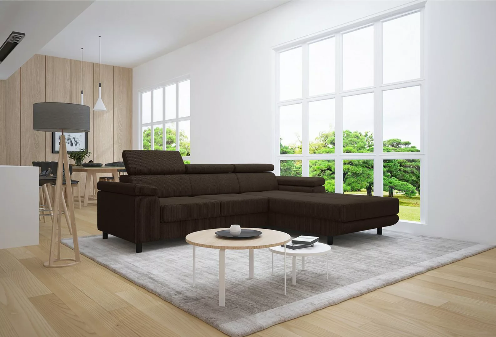 Unique Home Ecksofa Ecksofa LAG-P mit Schlaffunktion, Bettkasten,Verstellba günstig online kaufen