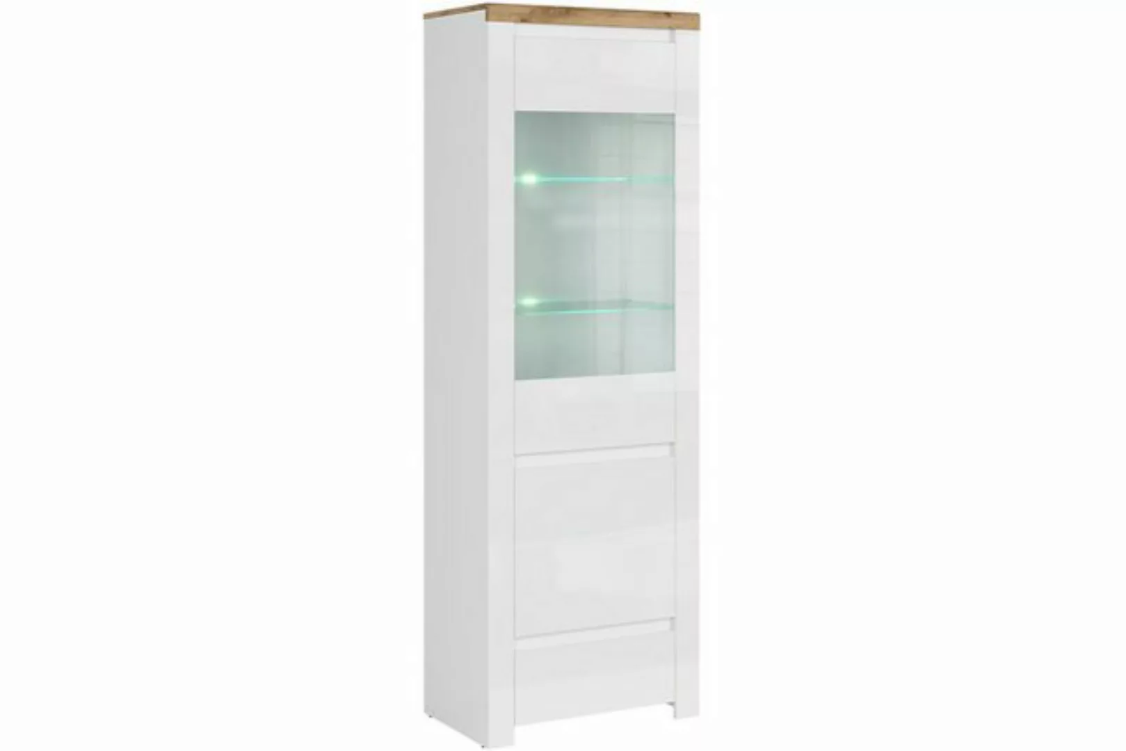 KONSIMO® Vitrine DAMINO Vitrine mit Schublade, glänzend, mit Einlegeböden, günstig online kaufen