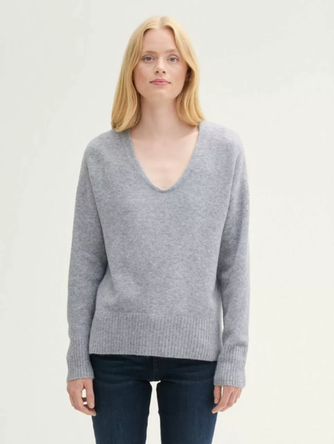 TOM TAILOR Denim Strickpullover, mit V-Ausschnitt günstig online kaufen