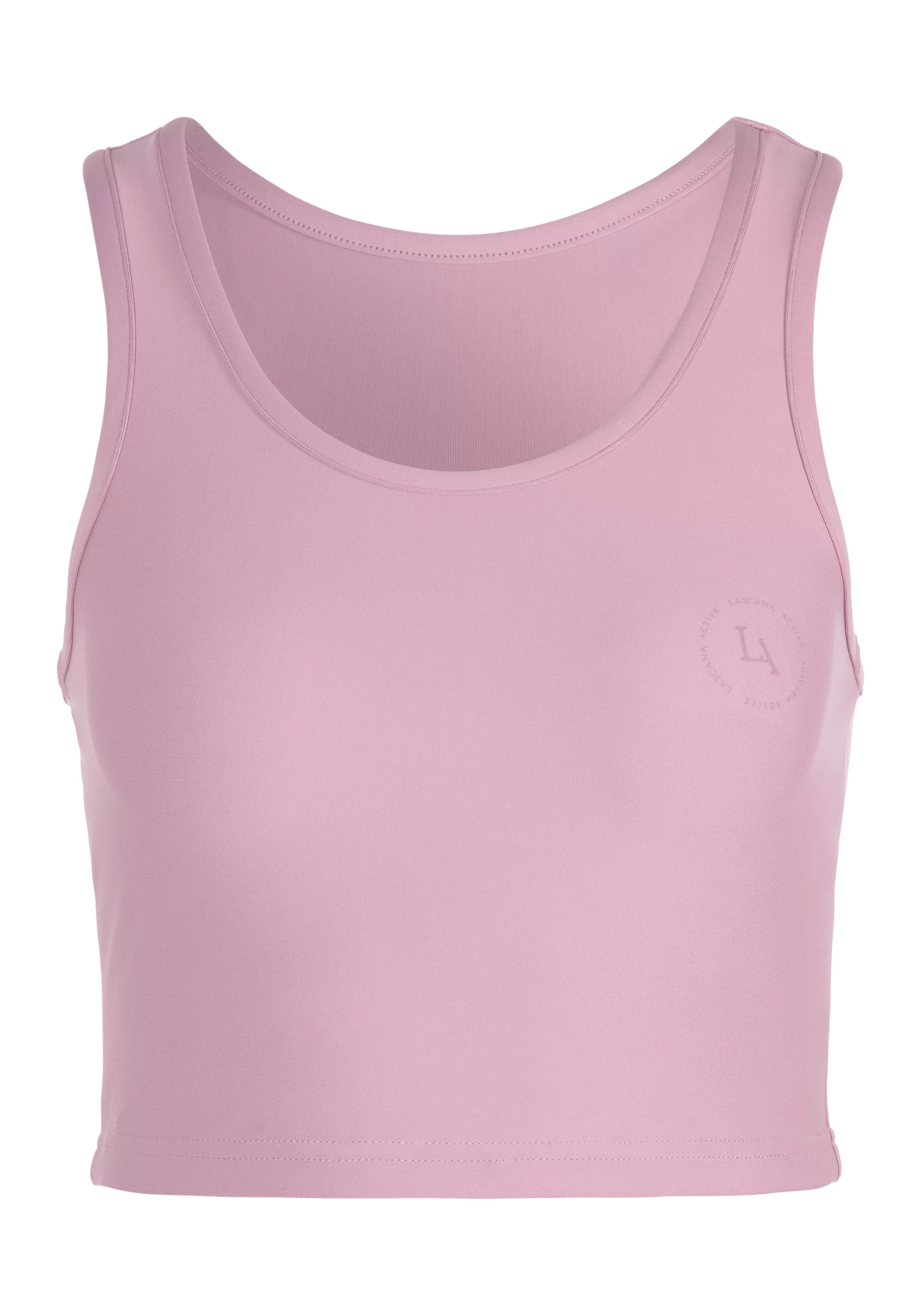 LASCANA ACTIVE Crop-Top "Sporttop", mit Ringerrücken und Logodruck günstig online kaufen