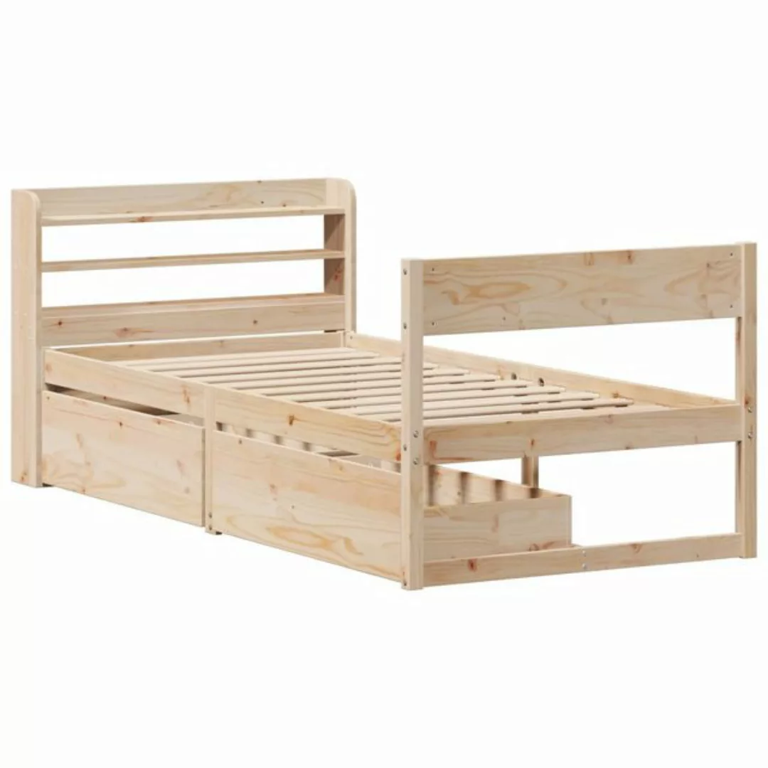 vidaXL Bett Massivholzbett ohne Matratze 75x190 cm Kiefernholz günstig online kaufen