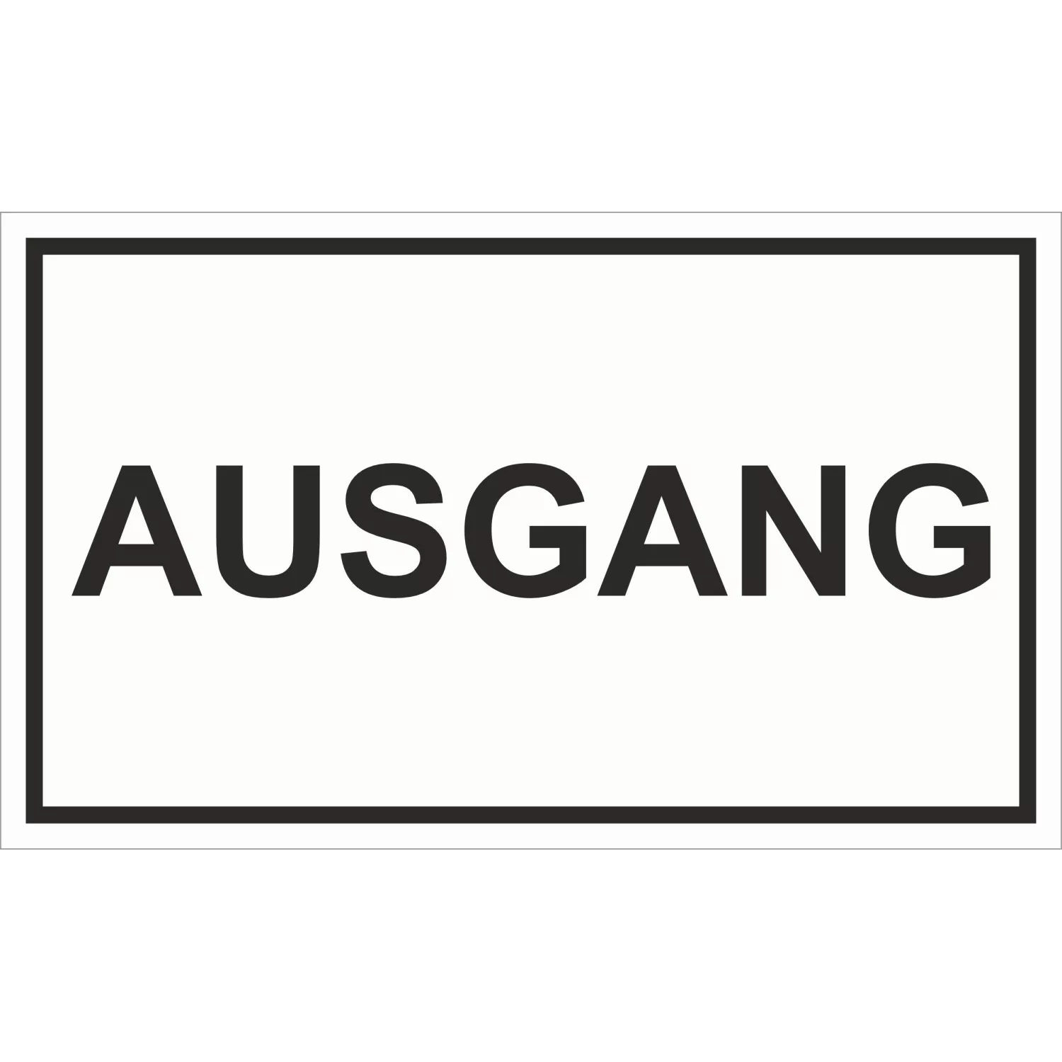 Warn- und Hinweissschild Ausgang 25 cm x 15 cm PST günstig online kaufen