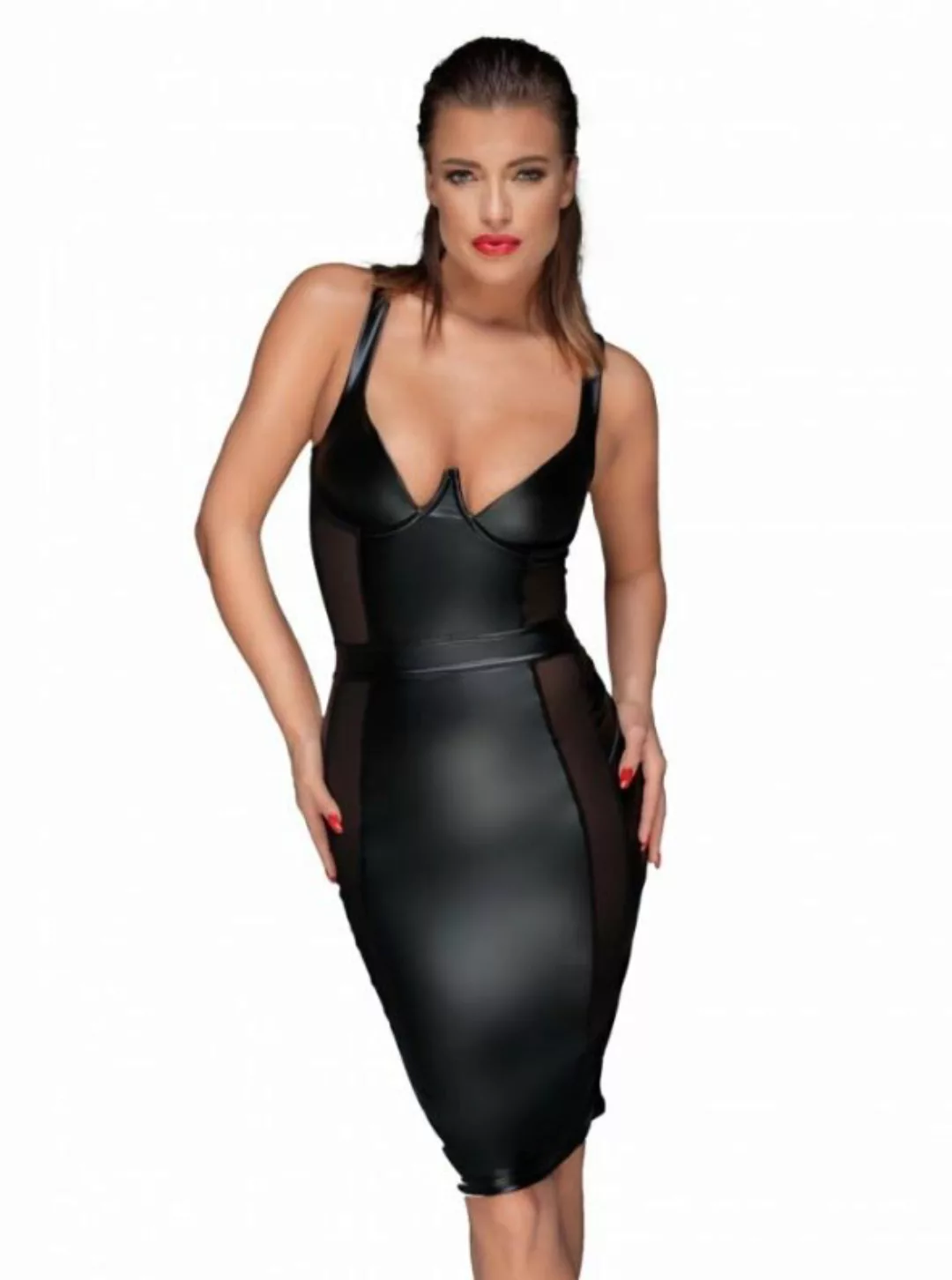 Noir Handmade Wetlook Tüllkleid günstig online kaufen