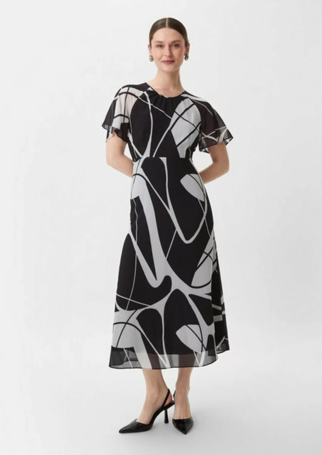 Comma Minikleid Antailliertes Kleid aus Viskosestretch günstig online kaufen