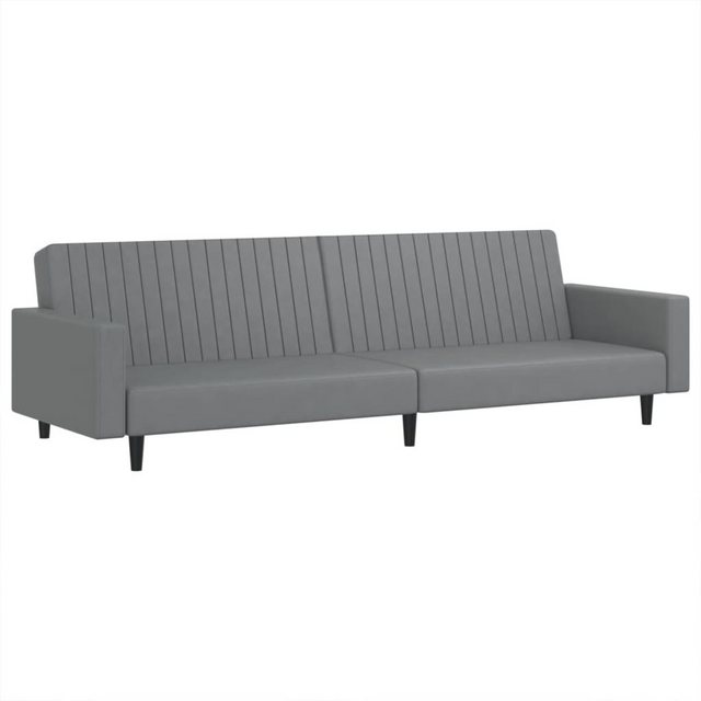 vidaXL Schlafsofa, Sofa 2-Sitzer Grau Kunstleder günstig online kaufen