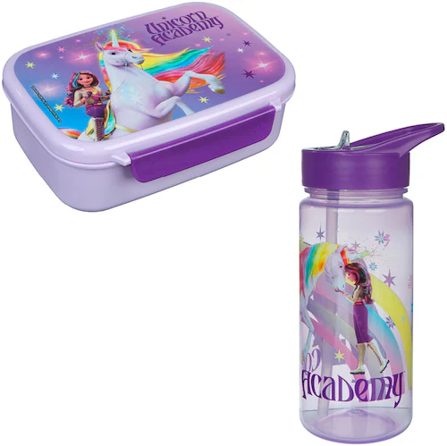 Scooli Lunchbox »Brotzeitdose + Flasche, Unicorn Academy«, (2 tlg.), mit Tr günstig online kaufen