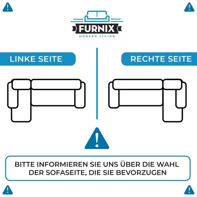 Furnix Ecksofa Elisabetta XXL-Sofa mit Schlaffunktion Couch Schlafsofa in 8 günstig online kaufen