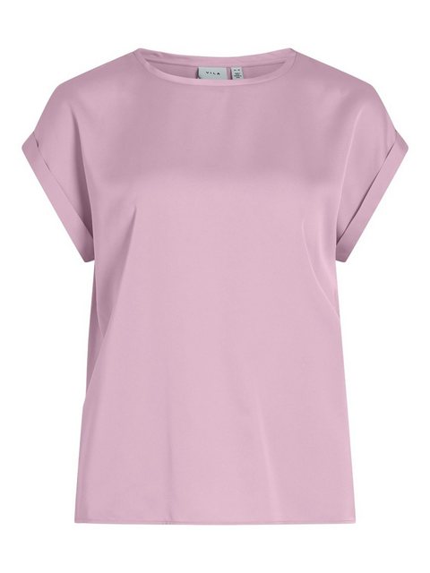 Vila T-Shirt Satin Blusen T-Shirt Kurzarm Basic Top Glänzend VIELLETTE 4599 günstig online kaufen