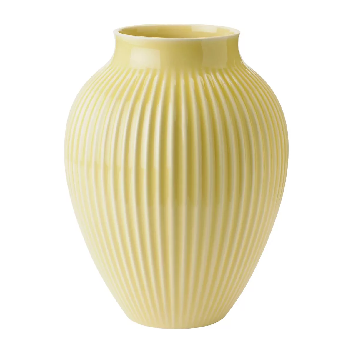 Knabstrup Vase geriffelt 27cm Gelb günstig online kaufen