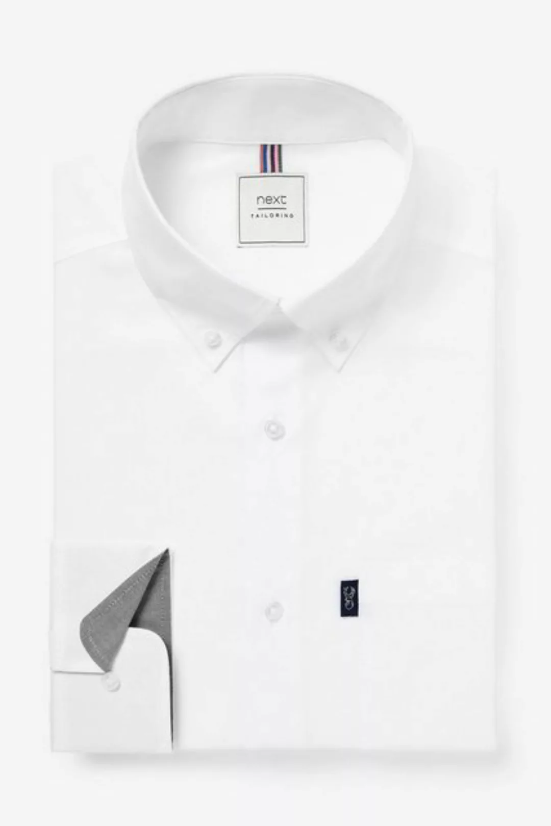 Next Langarmhemd Pflegeleichtes Button-Down-Oxford-Hemd (1-tlg) günstig online kaufen