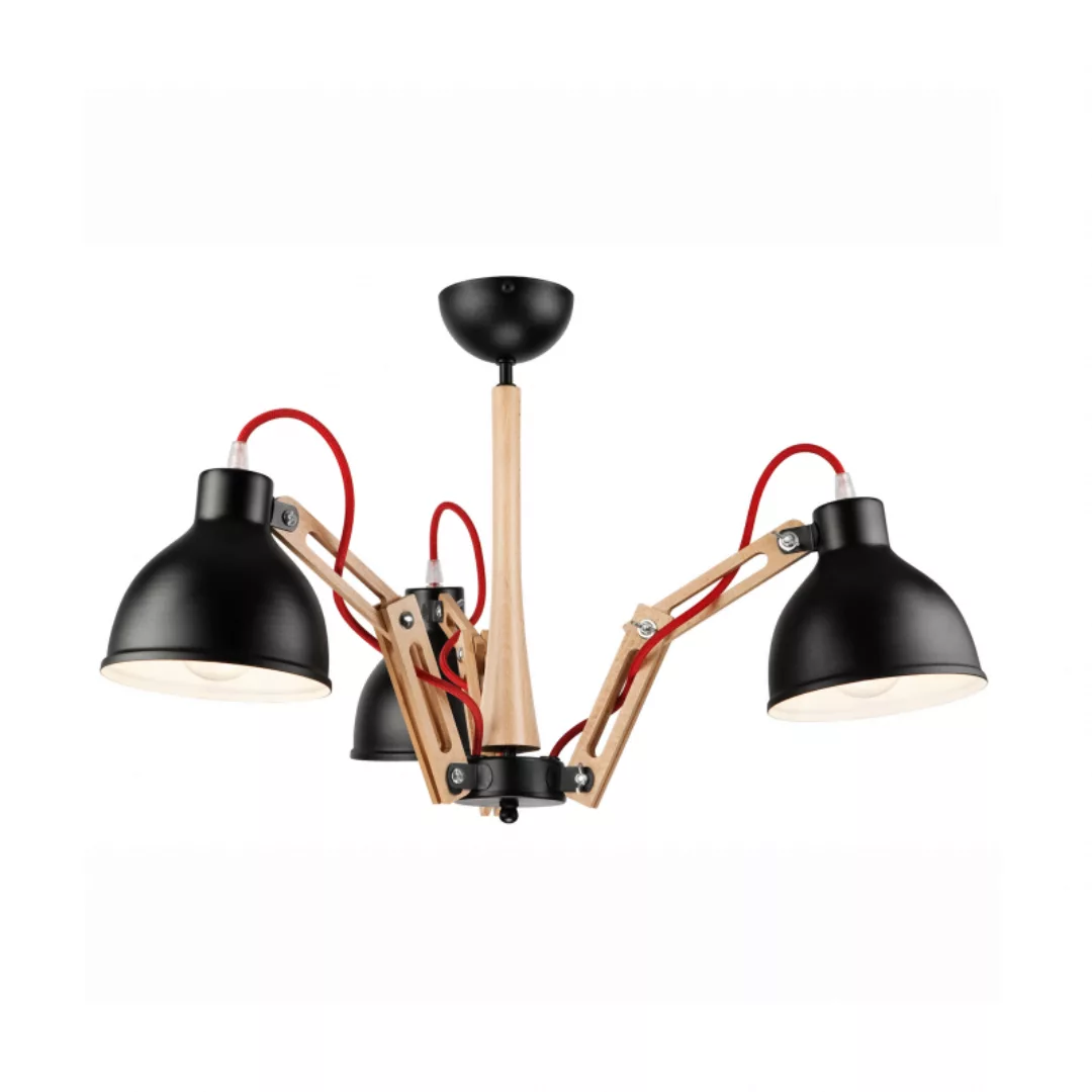 Deckenlampe Skansen 3-flammig verstellbar, schwarz günstig online kaufen